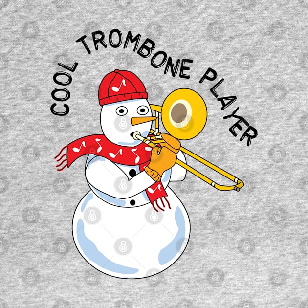 Cool Trombone Snowman by Barthol Graphics